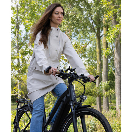 Mirage Rain Coat Rain Fallcoat - Rozmiar S - Wykonane z poliestru miękkiego dotyku - Off White