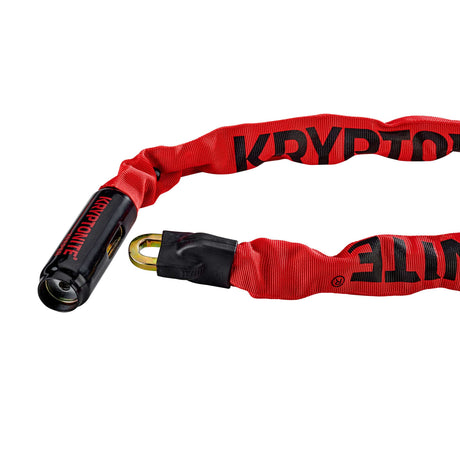 Łańcuch Kryptonite keeper 785 ze zintegrowanym zamkiem - blokada łańcucha rowerowego - blokada rowerowa z łańcuchem do roweru elektrycznego - 85 cm - stal - czerwony