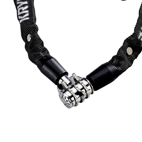Zamek szyfrowy Kryptonite keeper 465 - łańcuch ze zintegrowanym zamkiem szyfrowym - zamek do łańcucha rowerowego - elektryczny zamek rowerowy - 65 cm - stal - czarny