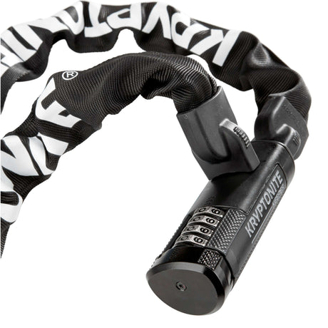 Zapięcie na łańcuszek Kryptonite z zamkiem szyfrowym - zapięcie do łańcucha rowerowego - długość 90 cm - kolor niebieski