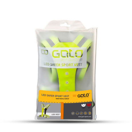 Kamizelka LED Gato Safer Sport w kolorze neonowożółtym, jeden rozmiar