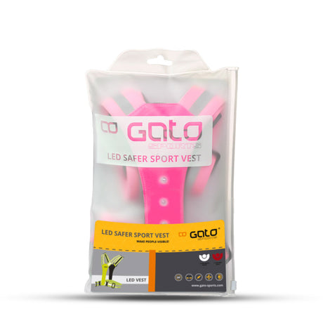 Kamizelka LED Gato Safer Sport w kolorze intensywnego różu, jeden rozmiar