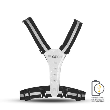 Kamizelka sportowa Gato Safer LED USB antracytowa, jeden rozmiar