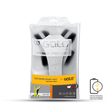 Kamizelka sportowa Gato Safer LED USB antracytowa, jeden rozmiar