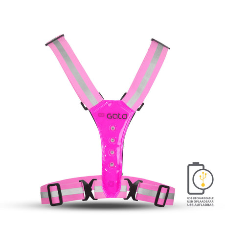 Gato Safer Sport Vester USB gorący różowy rozmiar