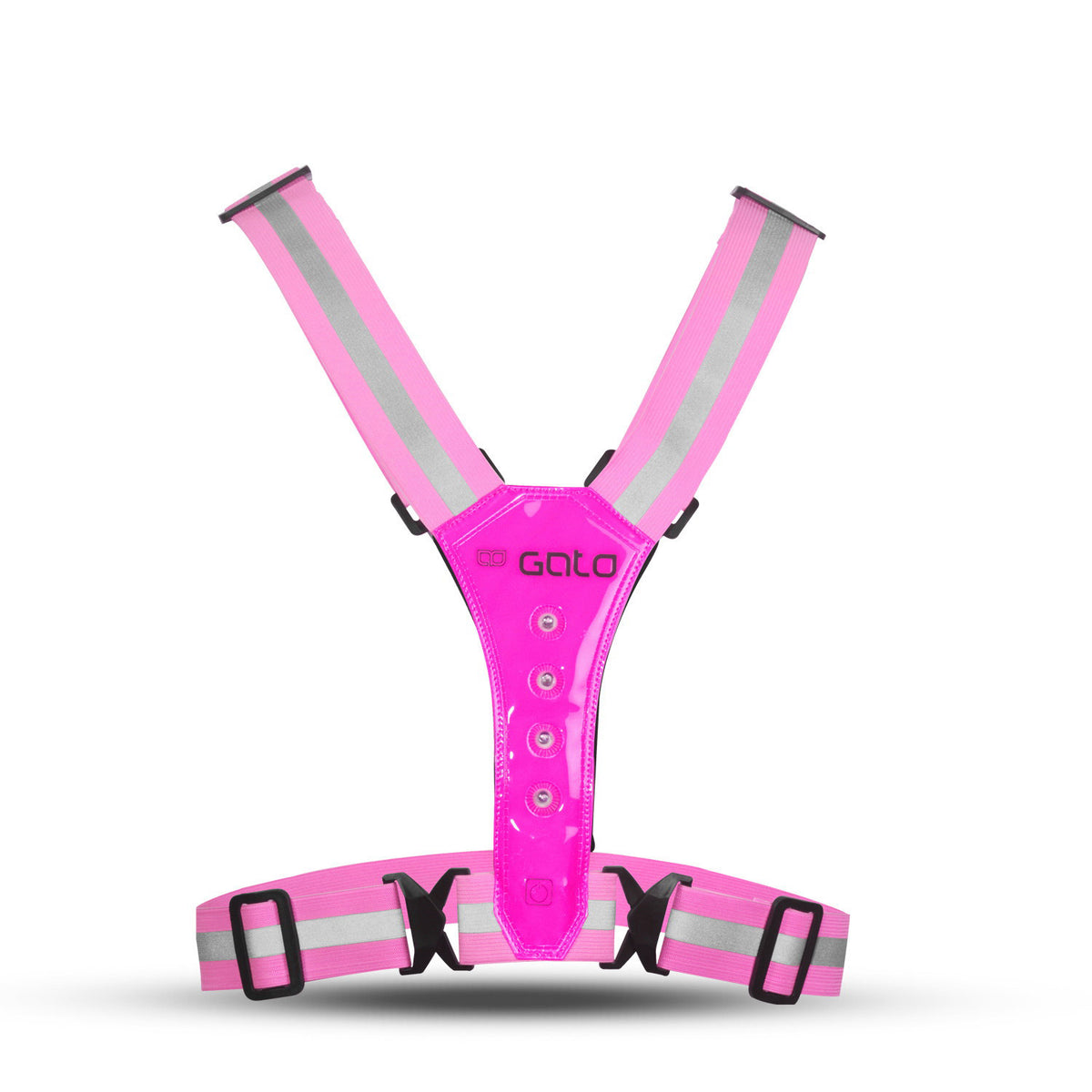 Kamizelka LED Gato Safer Sport w kolorze intensywnego różu, jeden rozmiar