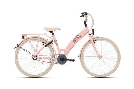 Bikefun Bike zabawa 24 -calowe dziewczyny Rower 3v dużo miłości Adobe Pink