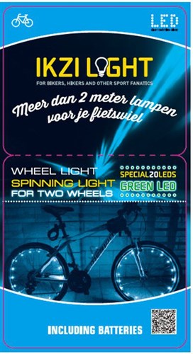 Wheels Light 20-LED drut 2,2 mln Light V 2-Wheels zielony