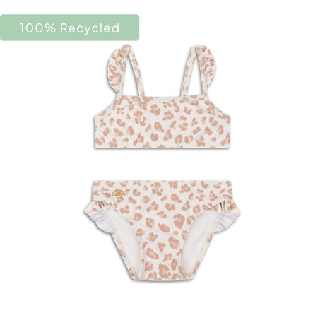 Lampart | beżowe dziewczęce bikini UV