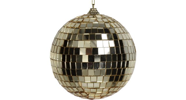 Ornament disco ball gold 12x12x12cm