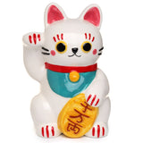 Biała ceramiczna skarbonka Maneki Neko