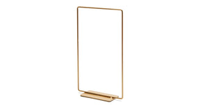 Metal rectangle on base 18x30cm gold