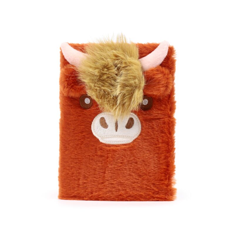 Higland coo puszysta krowa notatnik A5