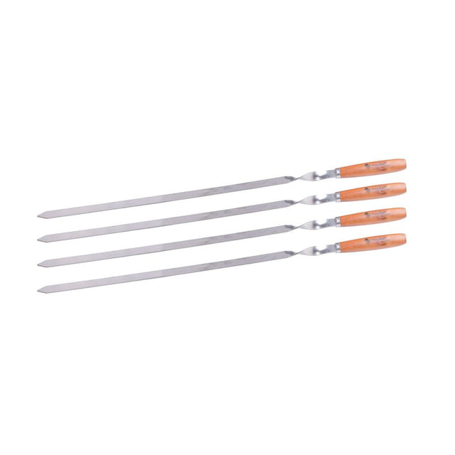 Master grill spiesset 4szt.długi 60cm houten handvat