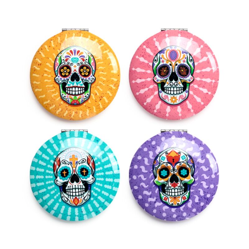 Kompaktowe lusterko do makijażu Dia de los Muertos