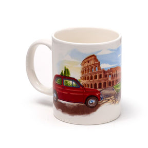 Kubek porcelanowy Fiat 500 Rome