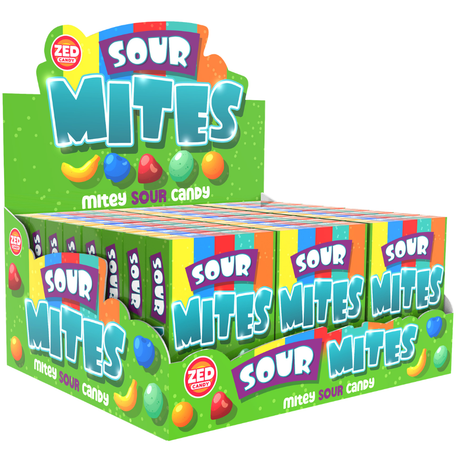 Zed Candy Mites kwaśne pudełko kieszonkowe (24 sztuki)