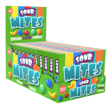 Pudełko teatralne Zed Candy Mites Sour (12 sztuk)