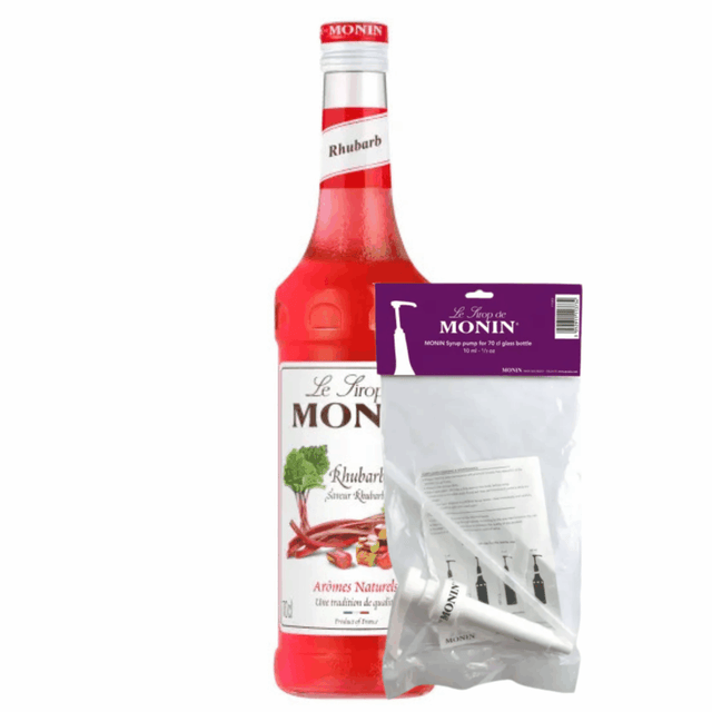 Syrop Monin Rabarbar (70 cl) + syrop z pompką (10ml)