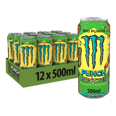 Puszka ponczu Rio z sokiem Monster (12x 500ml)