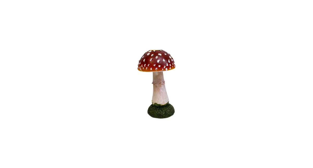 Paddenstoel bol kandelaar 8.5x8.5x15 cm - polyester