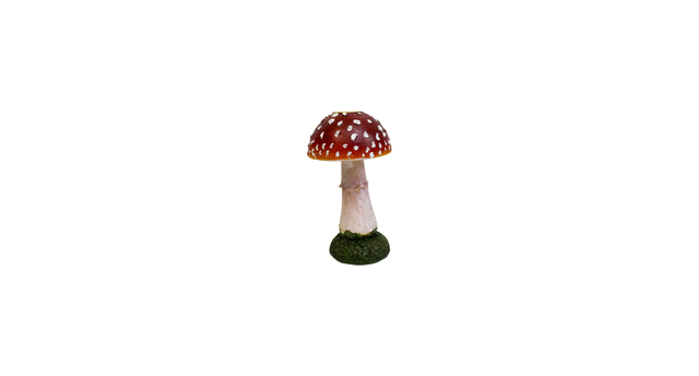 Paddenstoel bol kandelaar 8.5x8.5x15 cm - polyester
