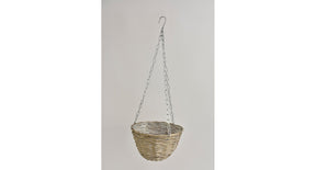 Hanging basket riet grey wash d24 h14cm