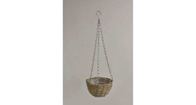 Hanging basket riet grey wash d20 h12,5cm