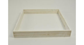 Houten tray vierkant white-wash 30x30x4cm