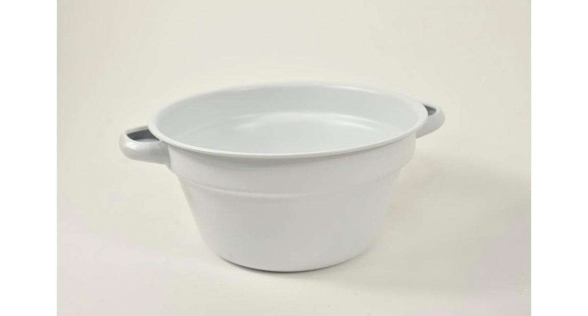 Zinken teil met handvaten matwit d19 h10cm