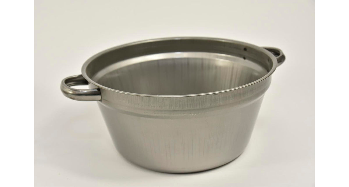 Zinken teil met handvaten oldlook d25 h12cm