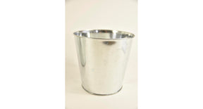 Zinken emmer rond naturel d17 h16,5cm