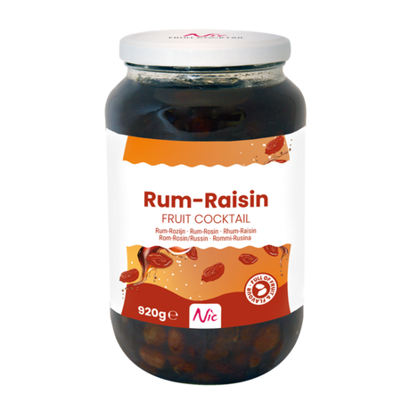 Słoik na koktajl owocowy z rodzynkami Nic Rum (920 gr)
