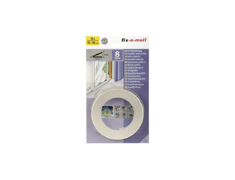 Listwa przeciwciągowa Fix-o-moll profil V 10x10mm - 10m - biała