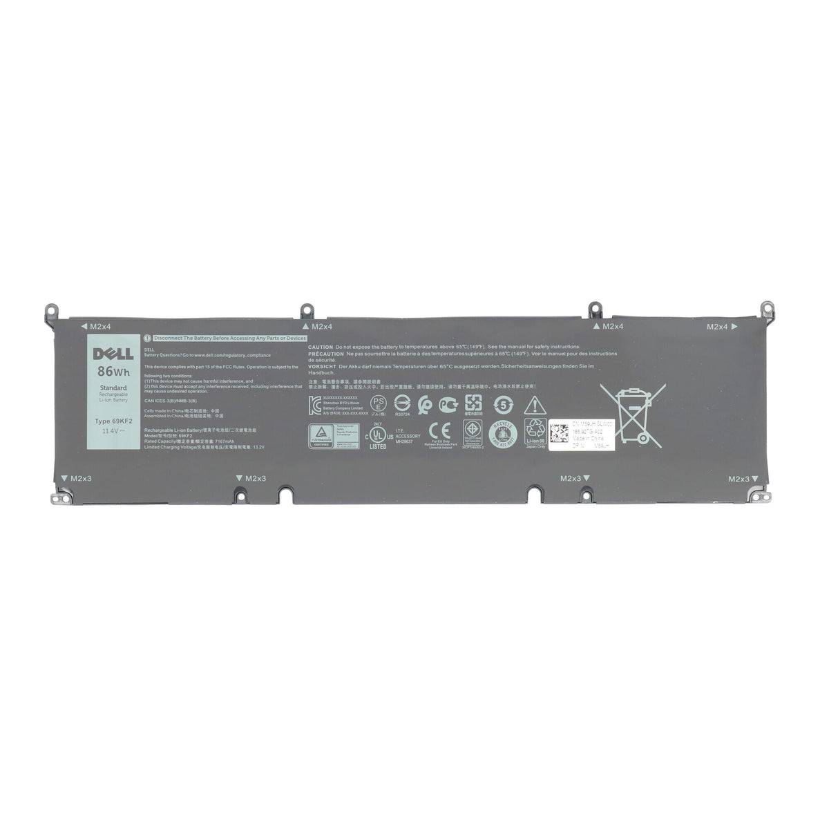Bateria do laptopa Dell 86Wh