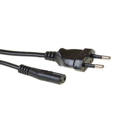 Act kabel zasilający euro męski - c7 żeński czarny 1 m