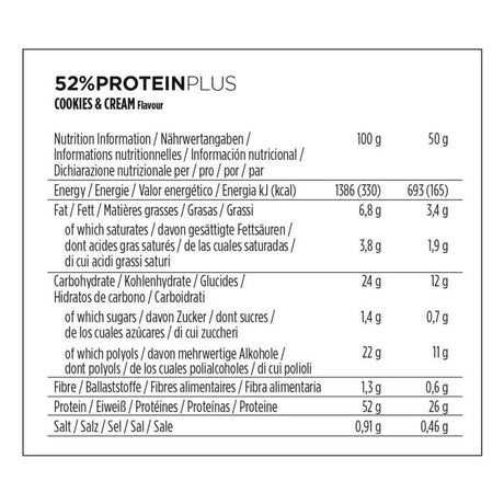 Powerbar 52% białka+ (20 x 50gr) - krem do ciastek