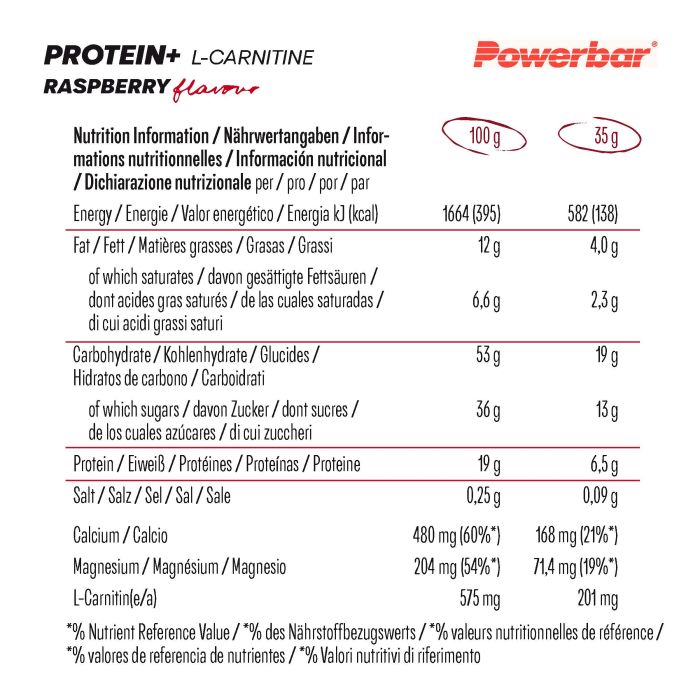 Powerbar proteinowy+ l-karnityna (30 x 35gr) - jogurt malinowy