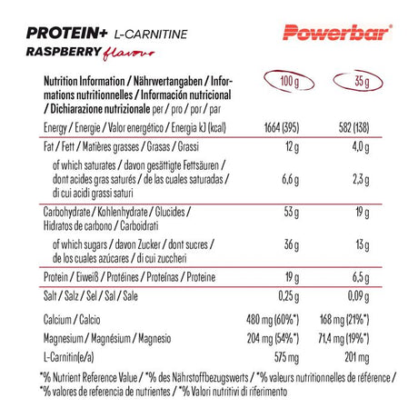 Powerbar proteinowy+ l-karnityna (30 x 35gr) - jogurt malinowy