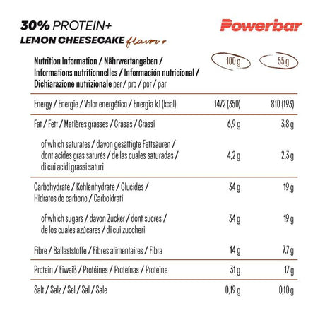 Powerbar 30% białka+ (15 x 55gr) - sernik cytrynowy