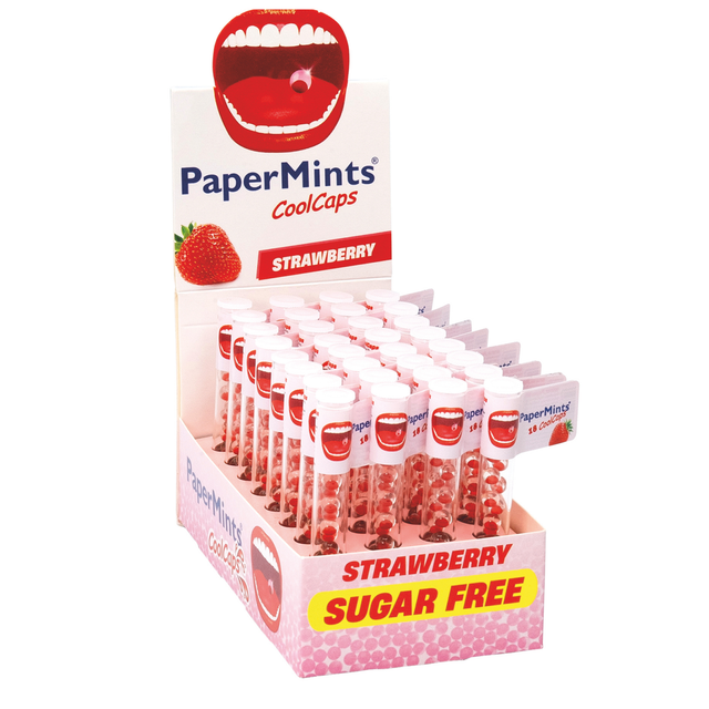 Papermints coolcaps tubki truskawkowe (32 sztuki)