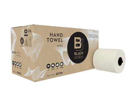 Ręcznik w rolce Satino czarny 2 warstwy 175 metrów (6 sztuk)
