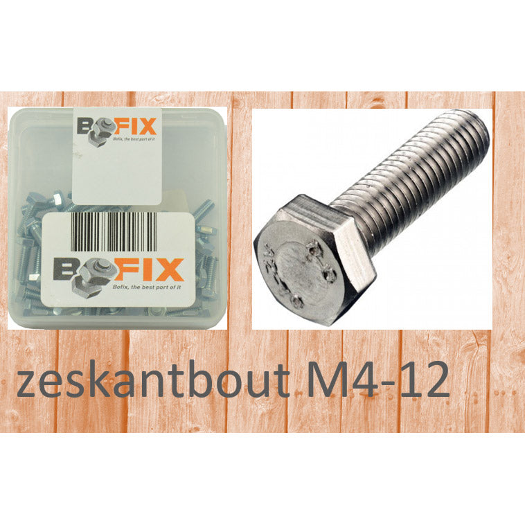 BOFIX Heksagon Bolt M4X12 (50st)