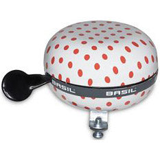 Basil Polkadot - Rower Bell - White Red