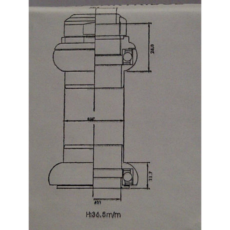 Tecora E Ball Head Set1 1 8 -calowy drut ALU 30,0 Stożek wypolerowany