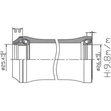 Tecora Ball Header 1 cal Geinteg. 45x45 26,4 Cartg.Zwart