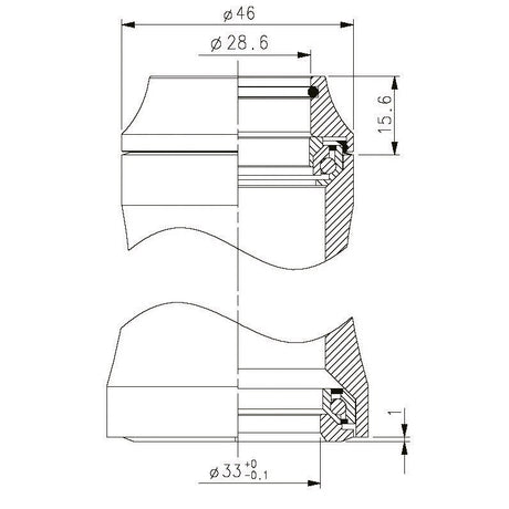 Tecora E Ball Head Gazelle 1 1 8 1 1 4 Campa Fit Geinteg. 45-45