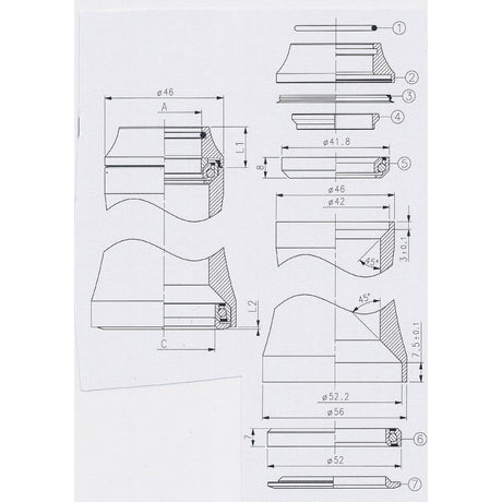 Tecora E Ballem Head Paster1 1 8 1 2-calowy Integr.45-45 Black