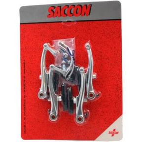 Zestaw Saccon v-brake przód + tył srebrny