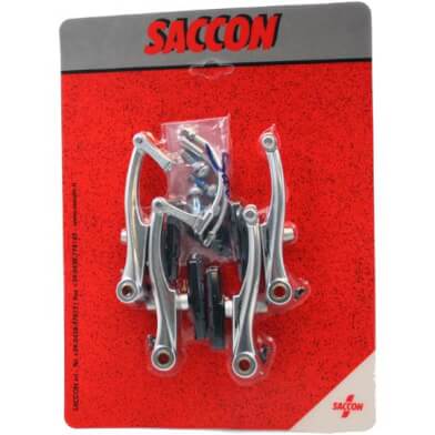 Zestaw Saccon v-brake przód + tył srebrny